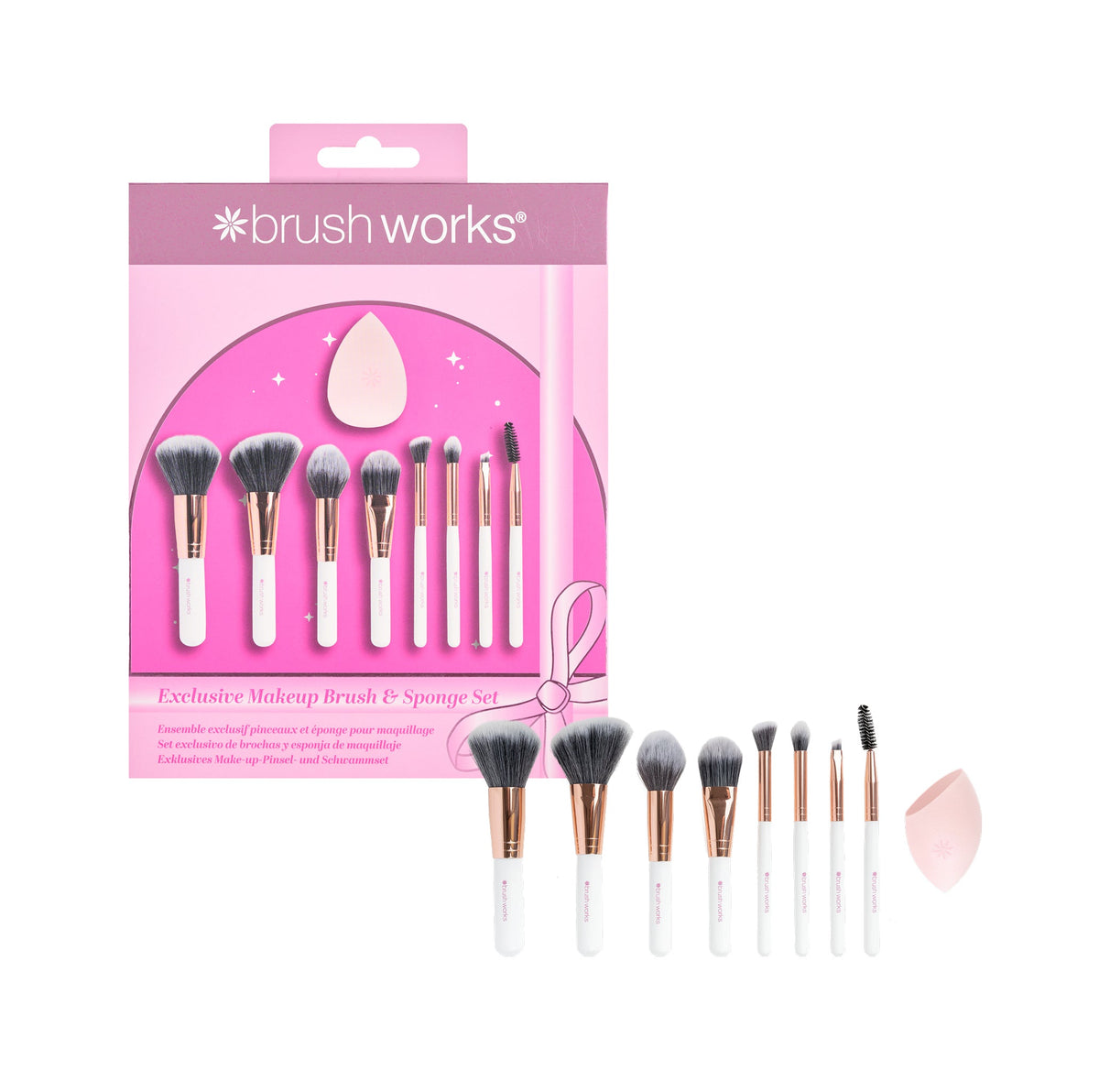 Brushworks Exclusive Makeup Brush and Sponge Set