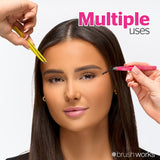 Brushworks 4 Piece Combination Tweezer Set - Neon
