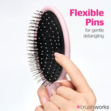 Brushworks Professional Oval Detangling Hair Brush - Pink