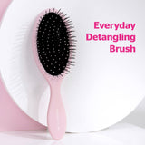 Brushworks Professional Oval Detangling Hair Brush - Pink