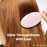 Brushworks Professional Oval Detangling Hair Brush - Pink