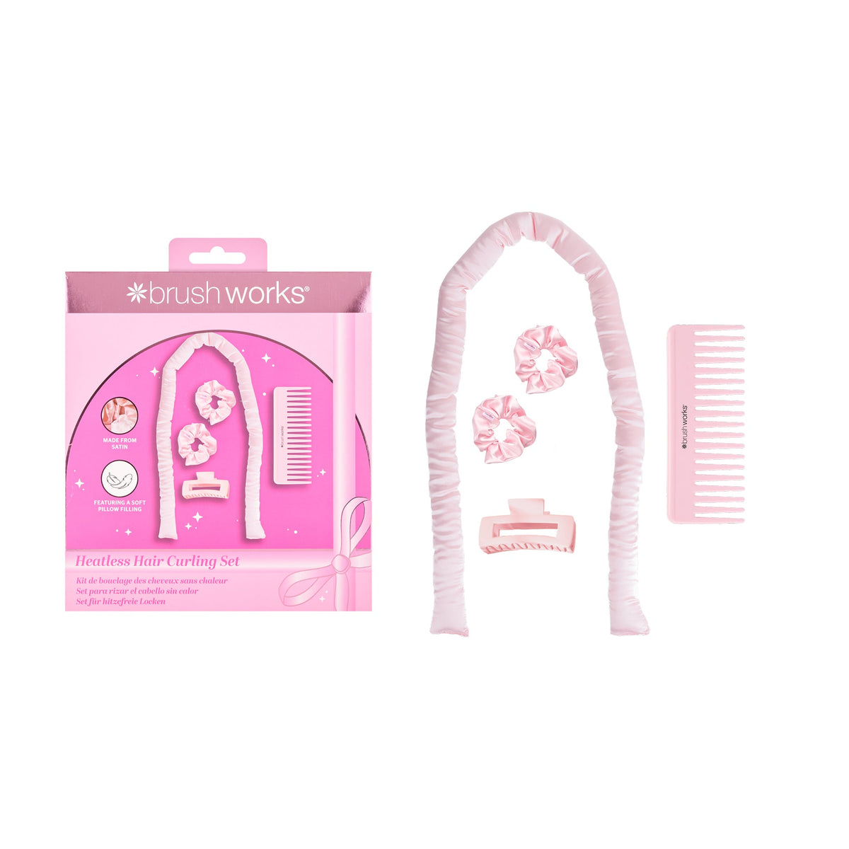 Brushworks Heatless Hair Curling Set