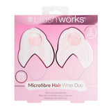 Brushworks Microfibre Hair Towel Wrap - 2 Pack