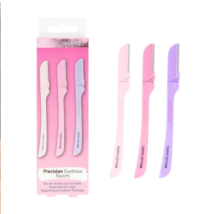 Brushworks Precision Eyebrow Razor (Pack of 3)