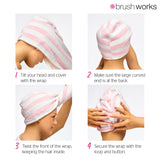 Brushworks Luxury Hair Towels - 2 Pack