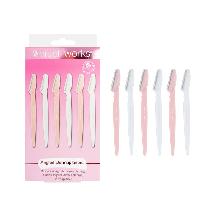 Brushworks Angled Dermaplaners (Pack of 6)