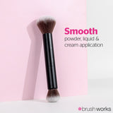 Brushworks No. 6 Double Ended Powder and Buff Brush
