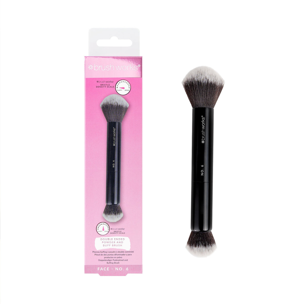 Brushworks No. 6 Double Ended Powder and Buff Brush