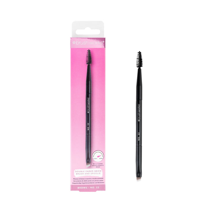 Brushworks No. 22 Double Ended Brow Brush and Spoolie