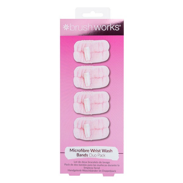 Brushworks Microfibre Wrist Wash Bands - 2 Sets