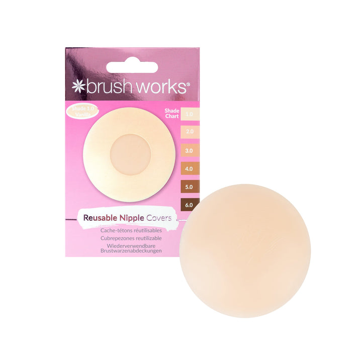 Brushworks Reusable Silicone Nipple Covers Shade 1.0 - Vanilla