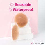 Brushworks Reusable Silicone Nipple Covers Shade 5.0 - Cocoa
