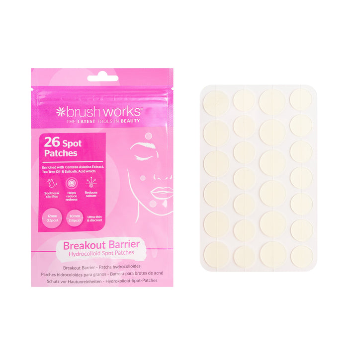 Brushworks Breakout Barrier Hydrocolloid Spot Patches - 26pcs