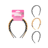 Brushworks Zig Zag Headbands - 3 Pack