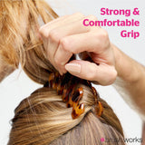 Brushworks Tortoiseshell Claw Clips - 3 Pack