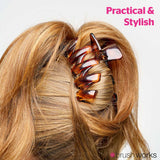 Brushworks Tortoiseshell Claw Clips - 3 Pack
