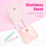 Brushworks Travel Tweezer Set - Pastels