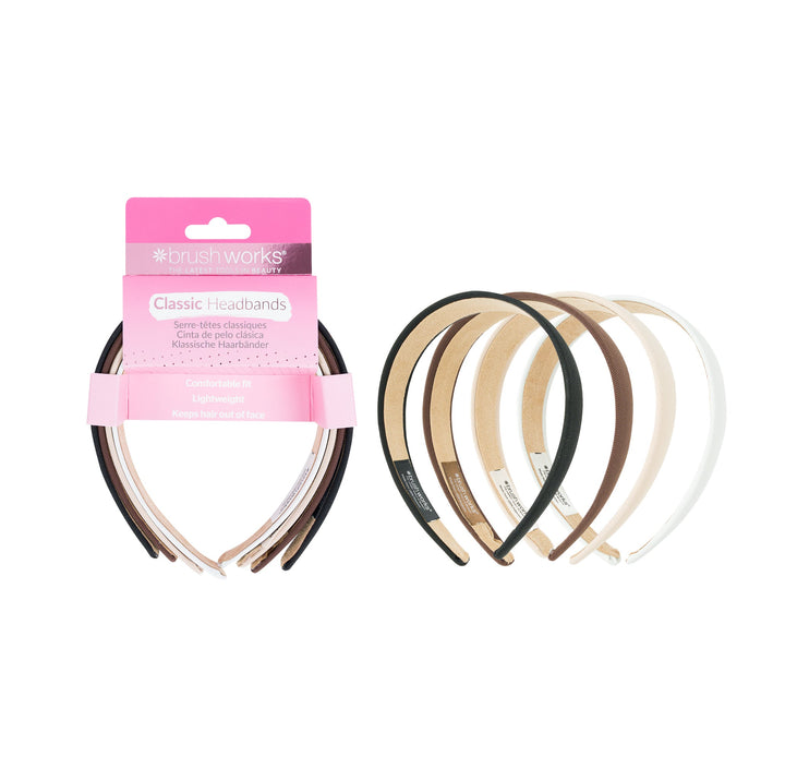 Brushworks Classic Headbands - 4 Pack