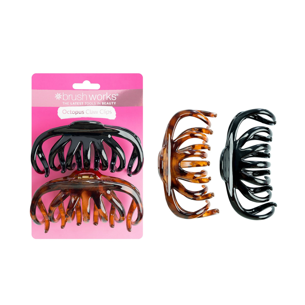 Brushworks Octopus Claw Clips - 2 Pack