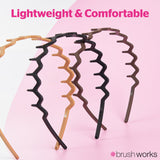 Brushworks Neutral Zig Zag Headbands - 3 Pack