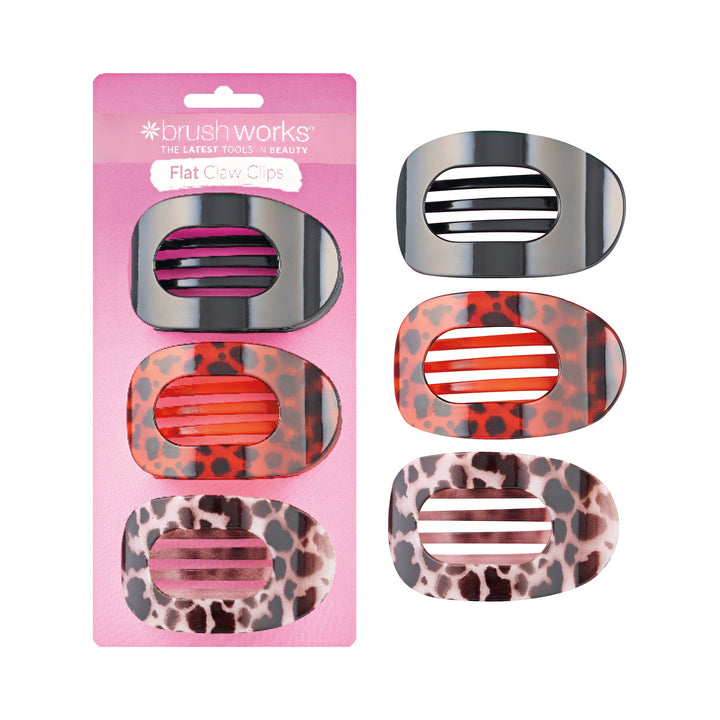 Brushworks Flat Claw Clips - 3 Pack