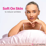 Brushworks Luxe Satin Pillowcase - Pink