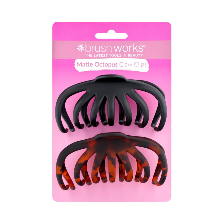 Brushworks Matte Octopus Claw Clips - 2 Pack